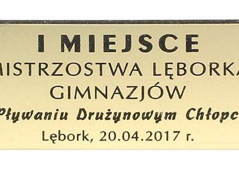 Tabliczka na puchar